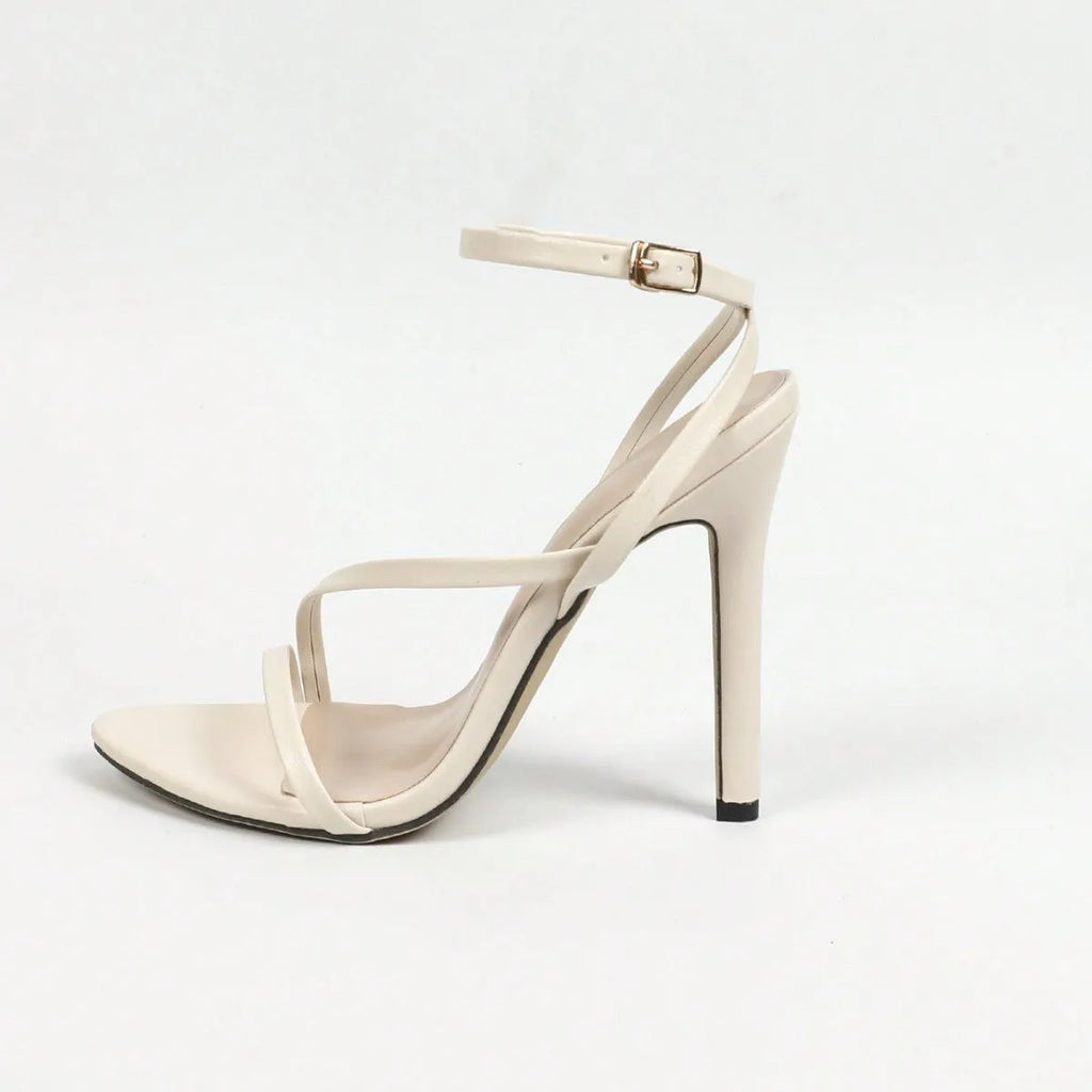Women's round toe open toe sandals with multi-stripe cross ankle strap in gold colour with rubber sole