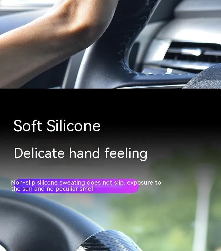Silicone steering wheel assist ball with metal bearing in black or blue colour