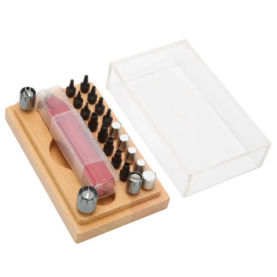 20-piece steel watch repair tool set with extractor tube openers for professional watch maintenance