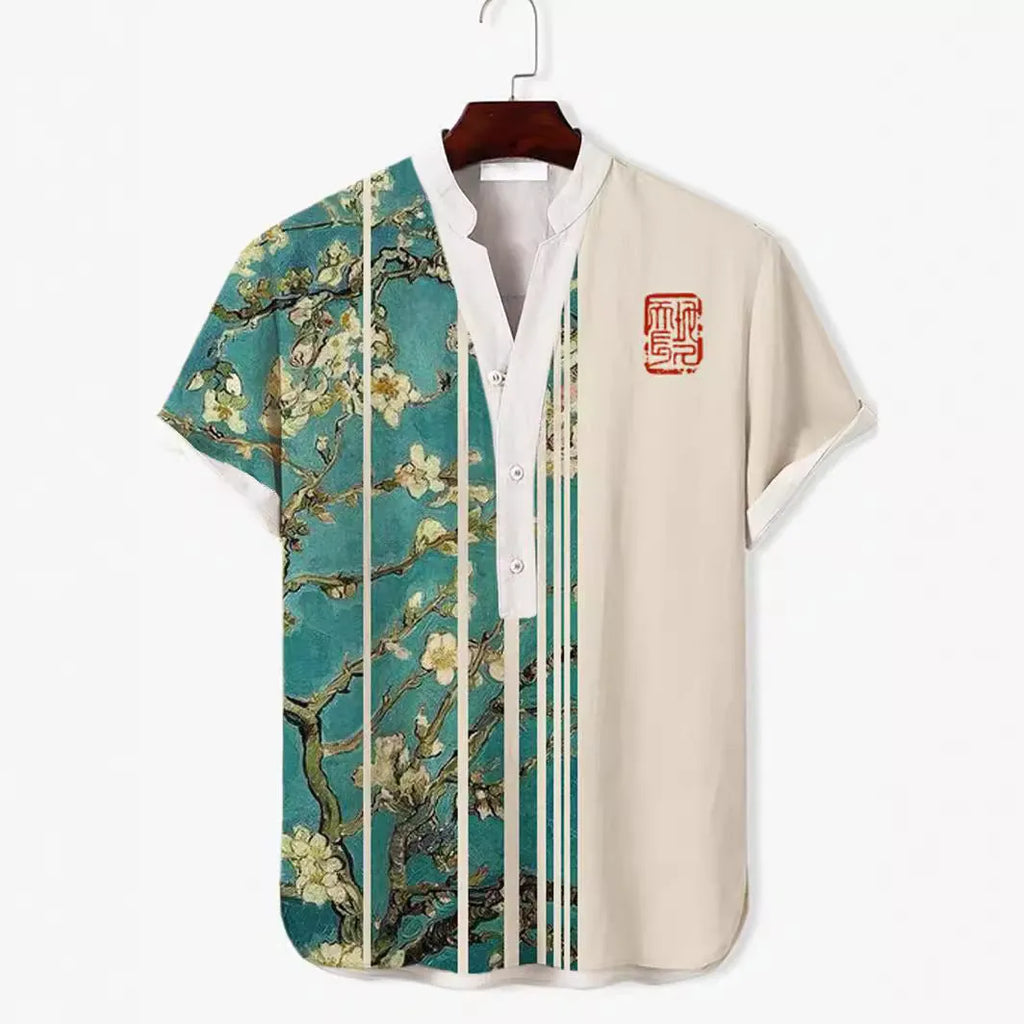 3D digital animal graphic printed on a short sleeve polyester T-shirt, shown on a hanger.