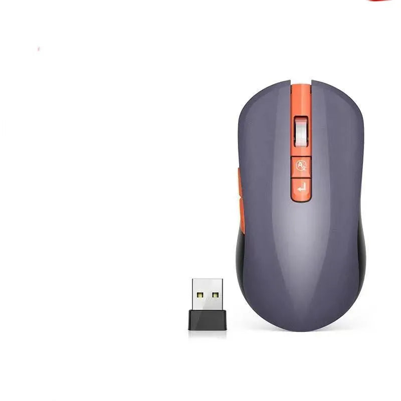IFLYTEK voice translation wireless gaming mouse with USB receiver on a desk.