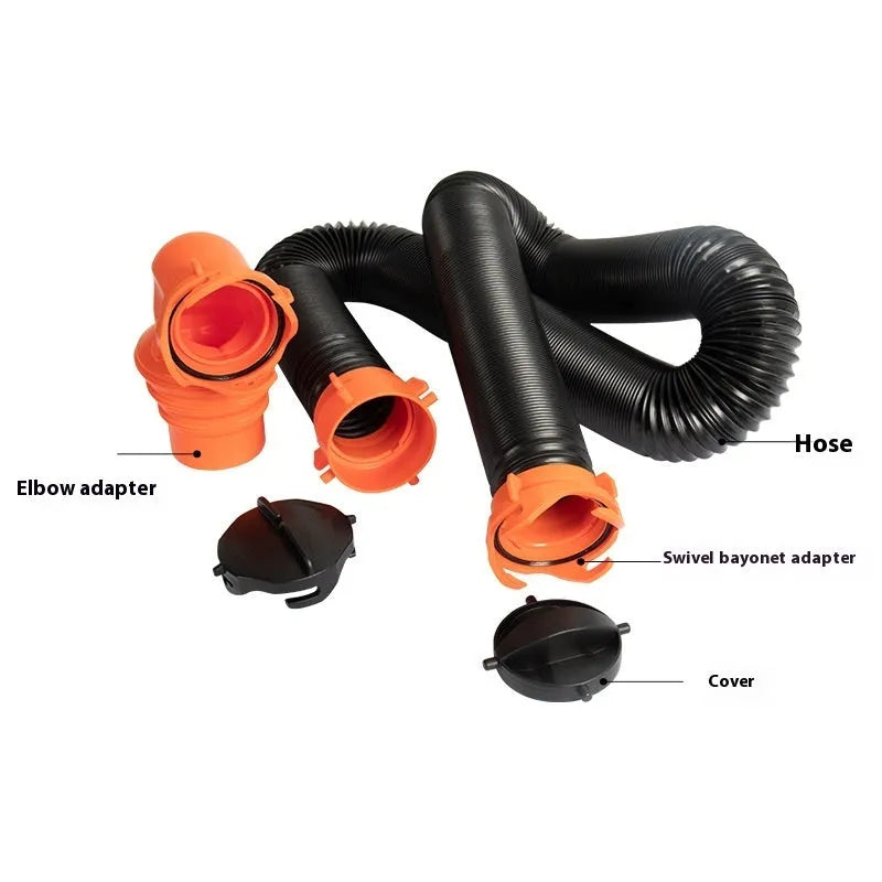 90 degree sewage hose rotary elbow joint in 4.5 metre PP length with optional connector