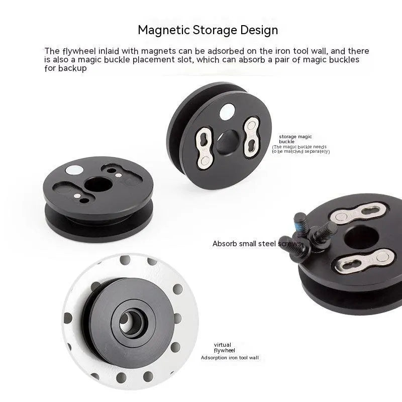 Aluminium alloy bicycle chain holder tool with multiple maintenance functions