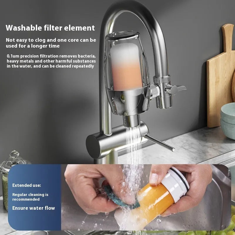 Ceramic water filter element for faucet attachment with single machine single core configuration