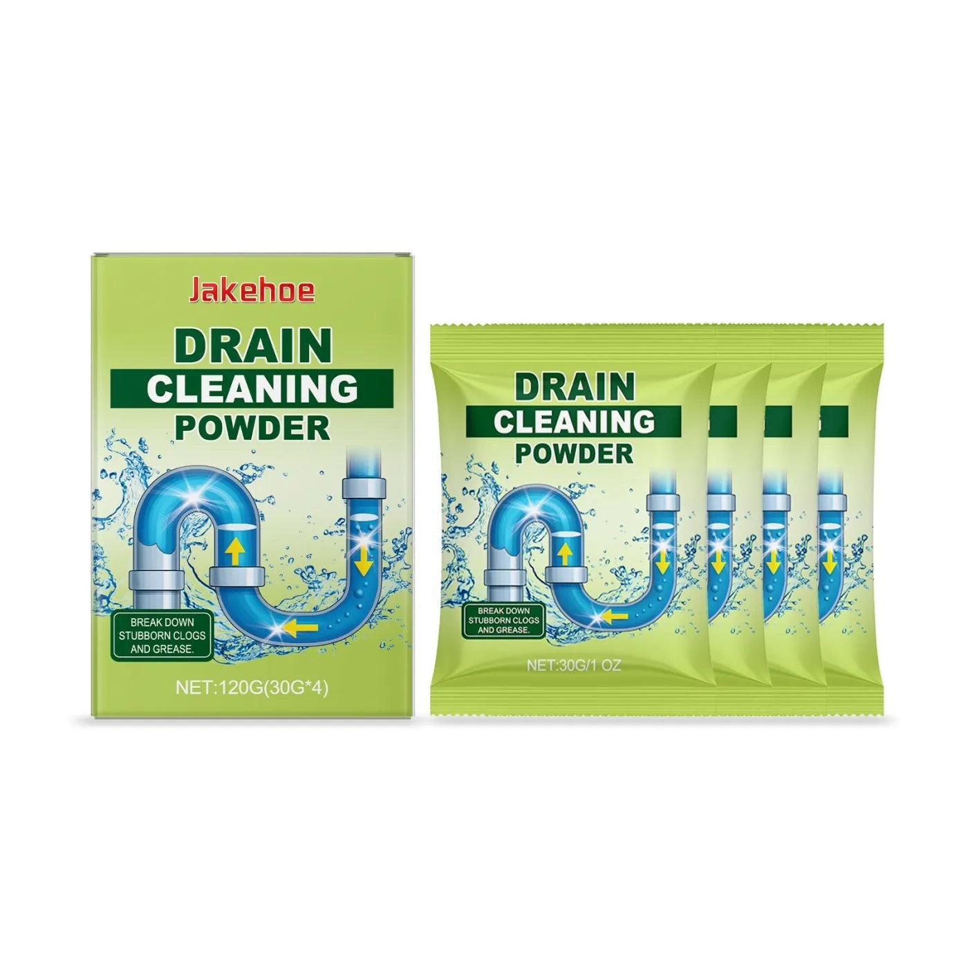 120g drain cleaning powder container for unblocking sinks and toilets