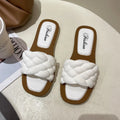 Women's plaid pattern anti-skid sandals with thick PVC soles in four colour options