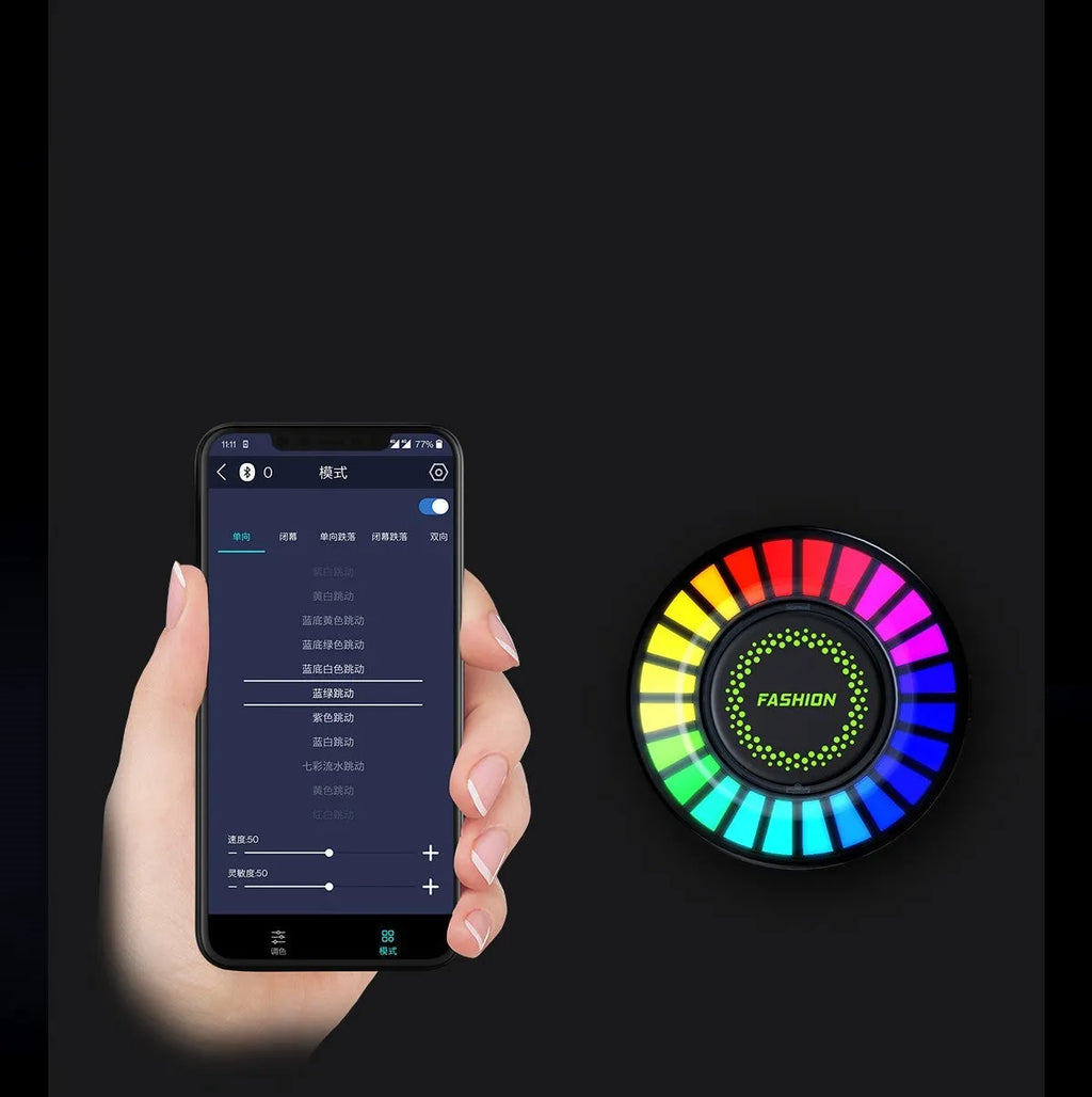 3D pickup RGB voice-controlled car atmosphere light with air vent aromatherapy function