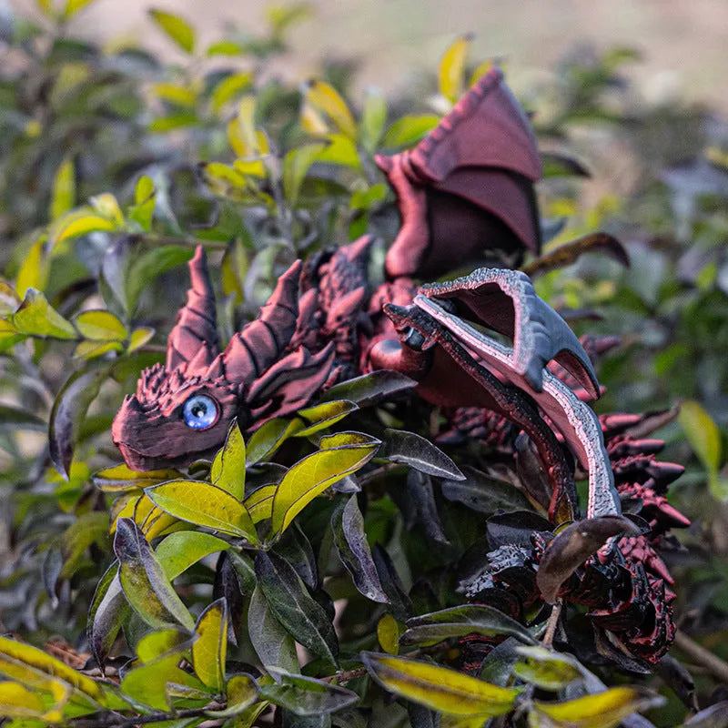 Printed flying dragon wings decoration toy in a selected colour, showing 25 cm size and detailed texture.