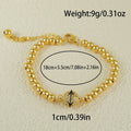 Copper bracelet with zircon heart charm in Arabic style design for women