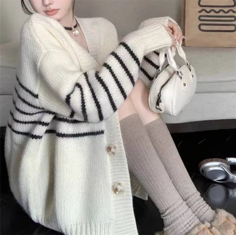 Button-down collar cardigan sweater in pictured colour with 3D pattern effect