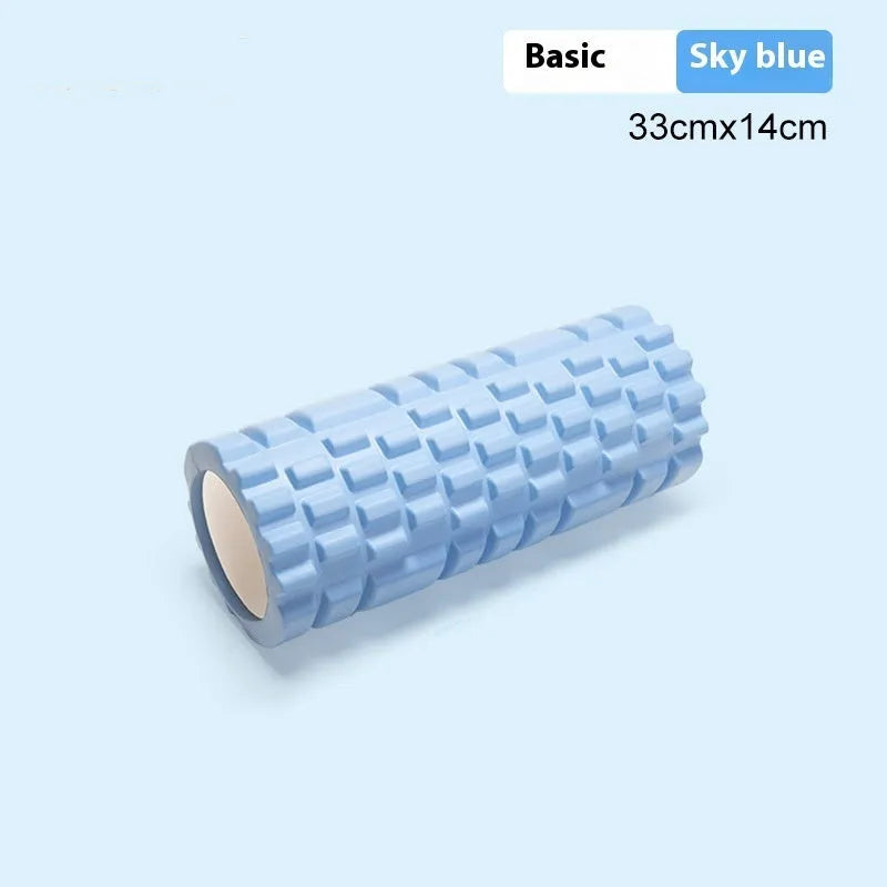 EVA foam roller for fitness in black, grey, pink, sky blue or light purple colours