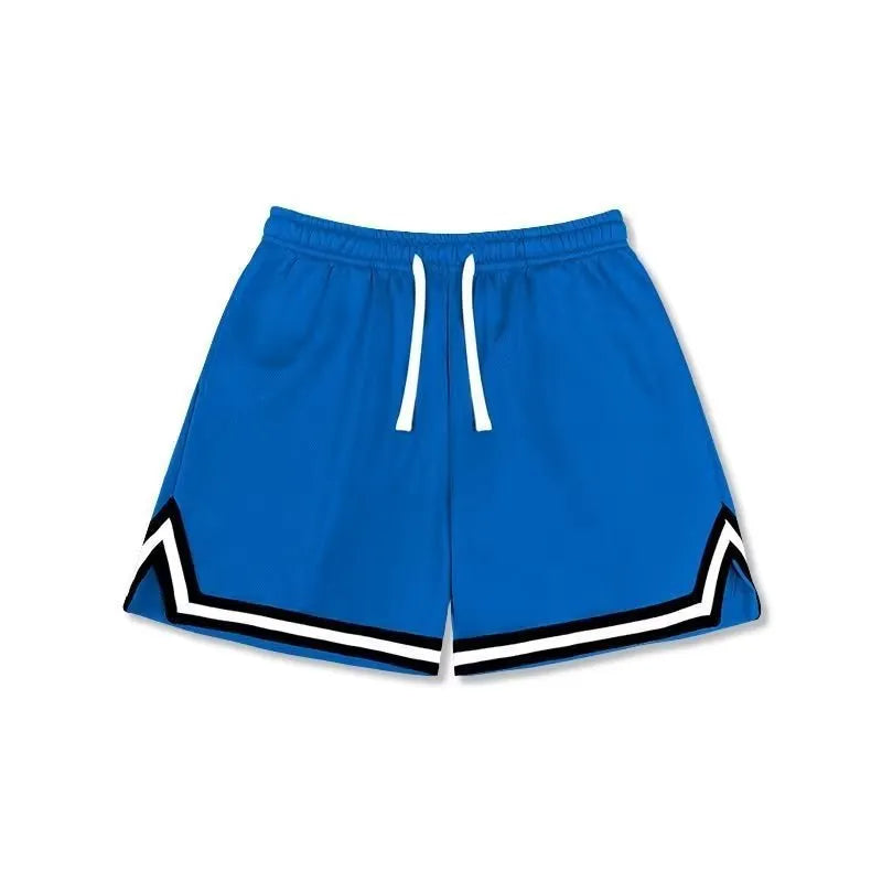Men's polyester summer shorts with elastic waistband in loose sports style available in multiple colours