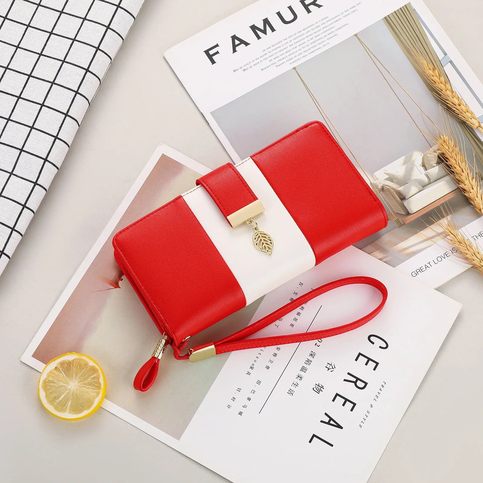 Lock-opening anti-theft clutch handbag in brush PU leather, shown in midnight black.