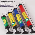 Mixed colour plastic manual pump for sports balls and balloons with portable cylinder design