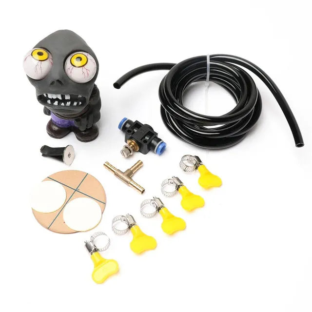 Turbo car explosive eye doll blow-off valve decoration kit with copper tube and pressure valve