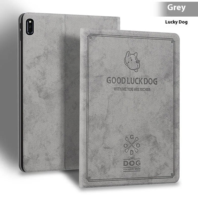iPad protective case with TPU leather clamshell design in multiple colour options