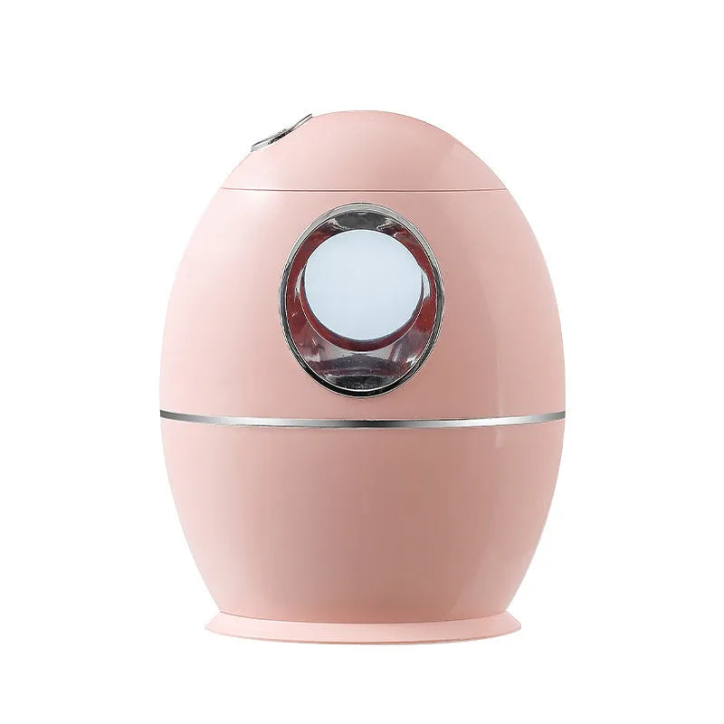 White round USB aromatherapy humidifier with quiet 36dB operation and 800ml water tank