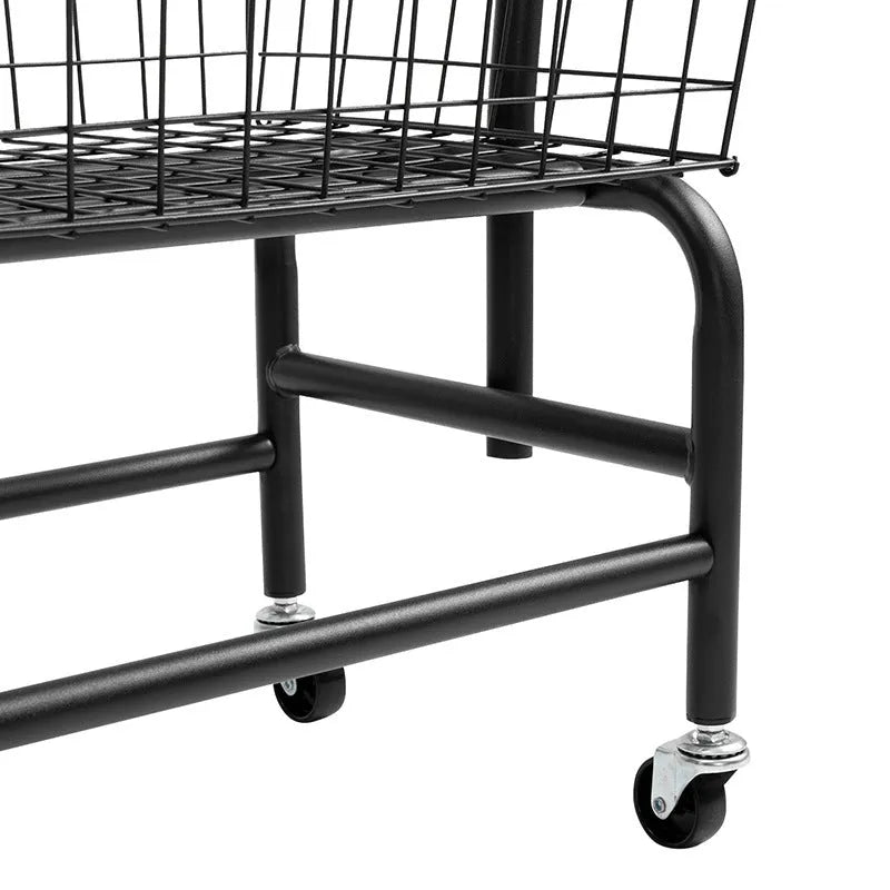 Iron pulley storage car wardrobe organiser with single rod and clothes hanger in white or black