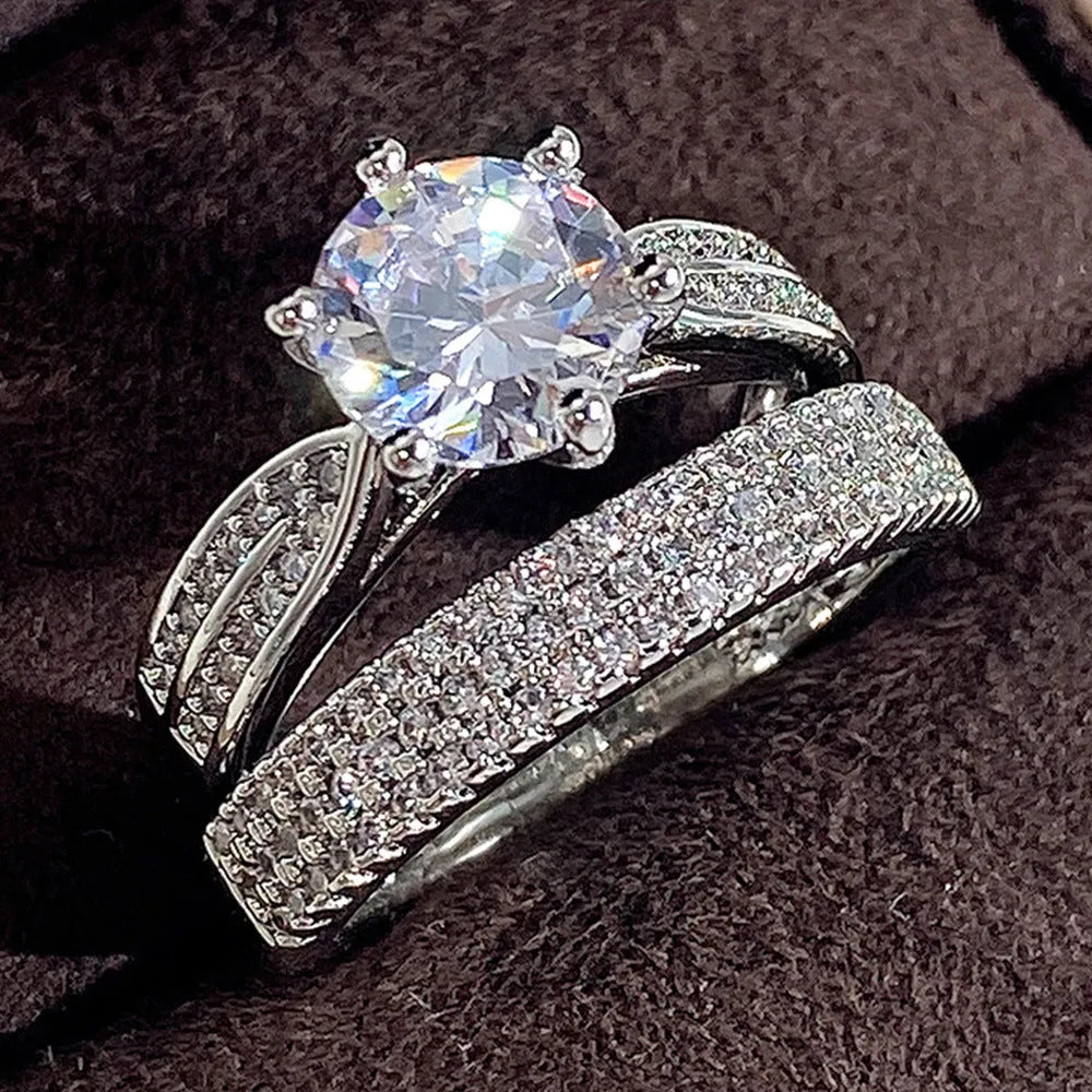 White gold colour geometric combined ring simple bracelet jewellery with round elements