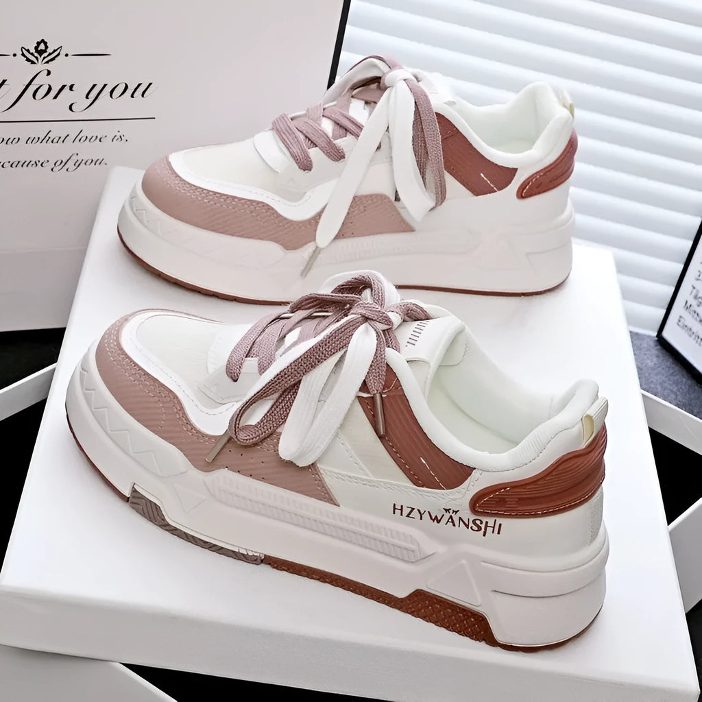 Children's height increasing board shoes with thick rubber sole and cross shoulder strap lace-up design