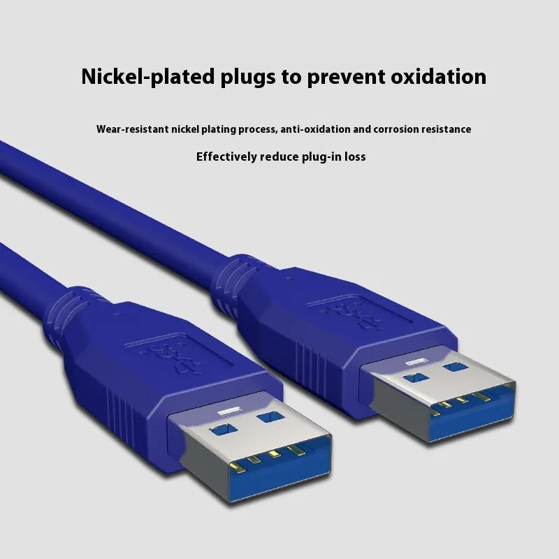 USB 3.0 A male to A male data cable for external hard drive enclosures on a white background.