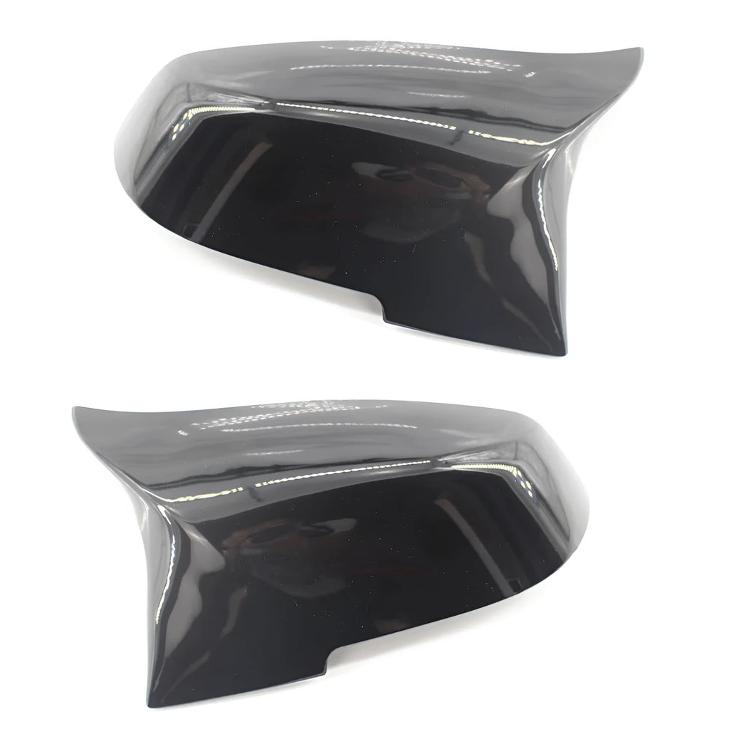 Modified horn rearview mirror shell in paint bright black for BMW 3 Series 4 Series