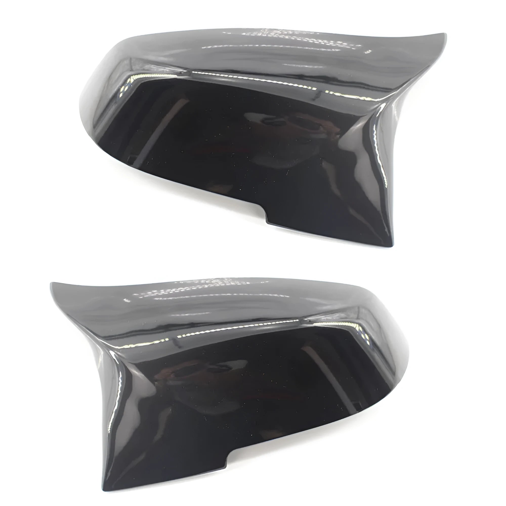 Modified horn rearview mirror shell in paint bright black for BMW 3 Series 4 Series