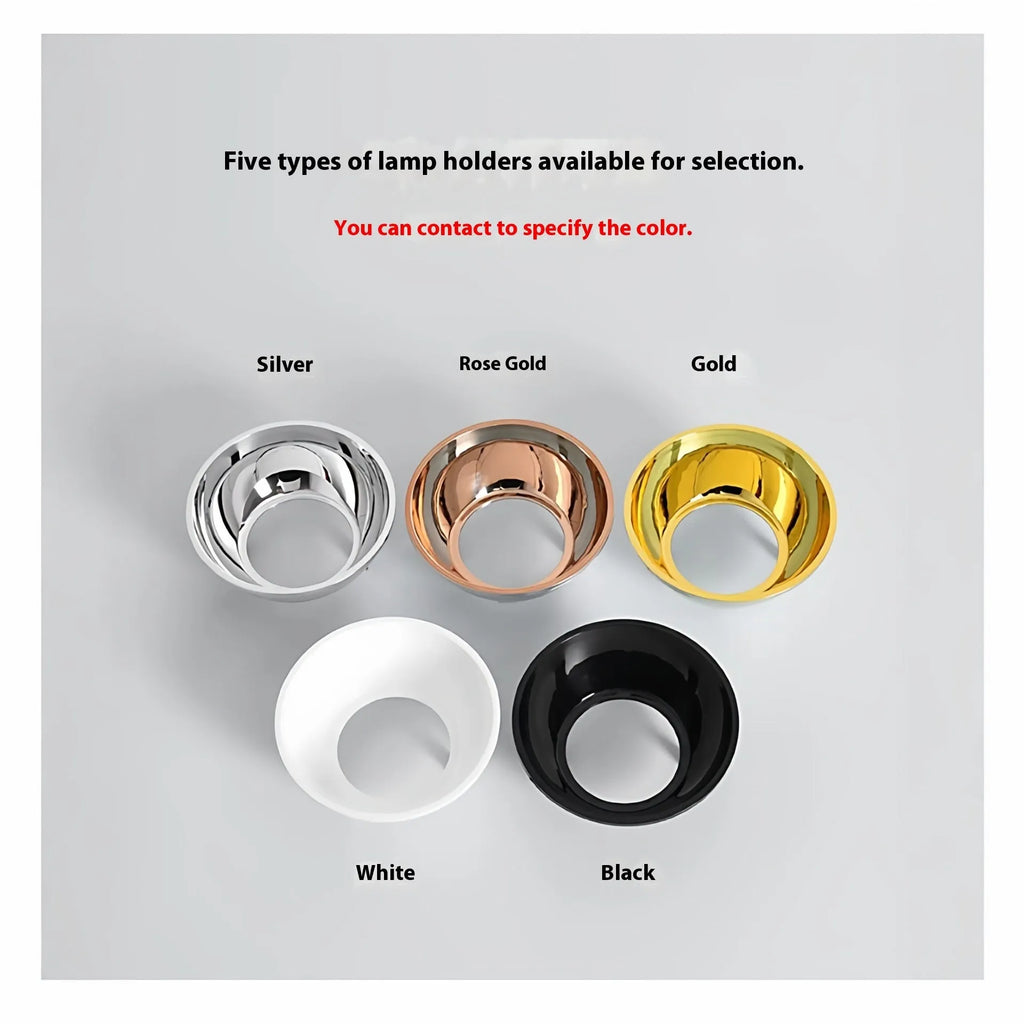 Round aluminium LED surface mounted spotlight in white finish with non-strobe isolated driver