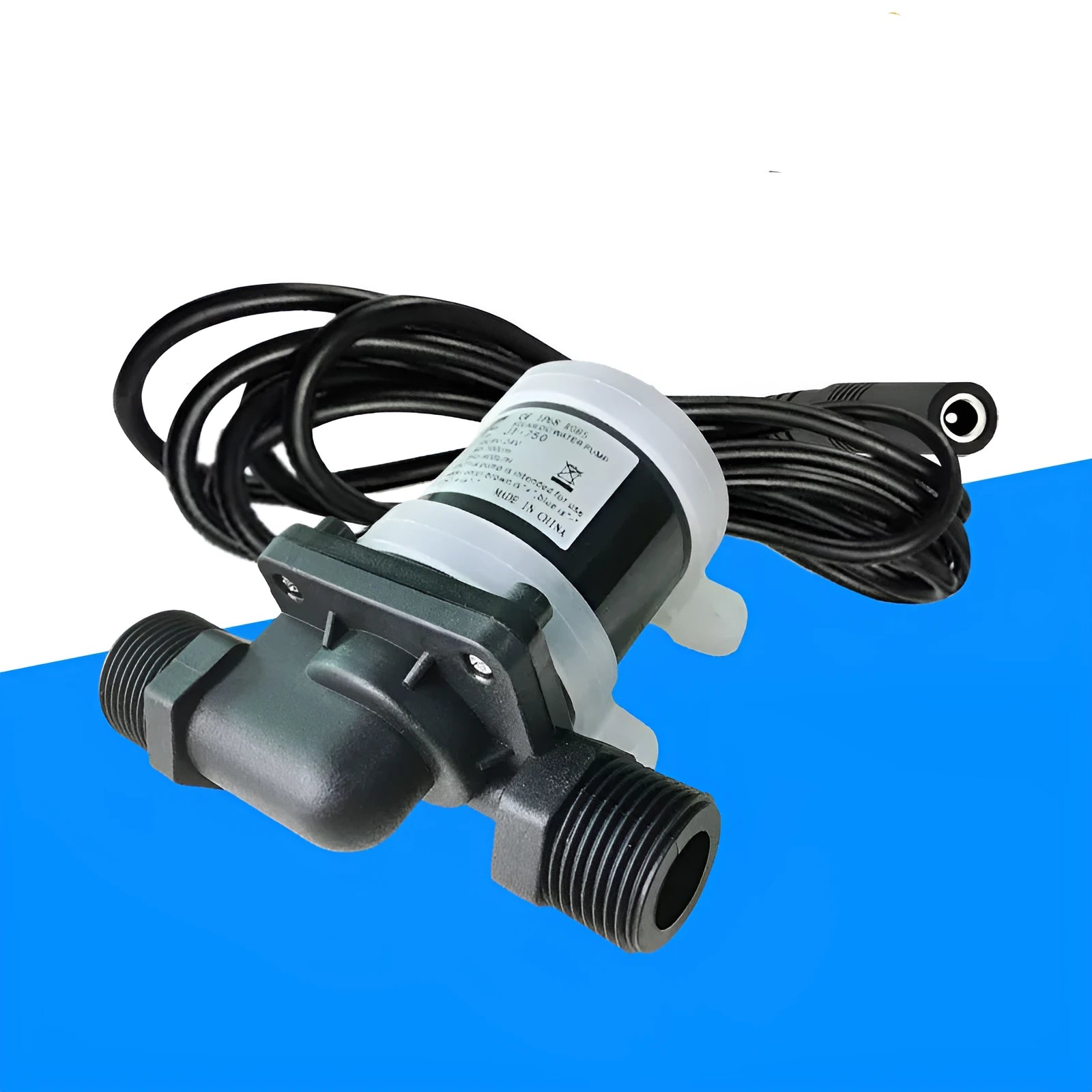 Jiatong JT-750 horizontal DC water pump with threaded connectors for solar heating systems