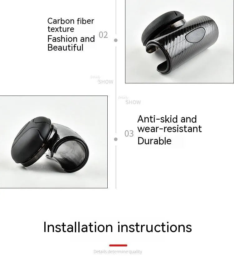 Silicone steering wheel assist ball with metal bearing in black or blue colour