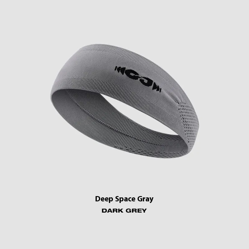 Seamless knitted sports hair band in black, gray, or blue for running and cycling