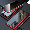 Samsung anti-peeping magneto phone case with double-sided glass in black for S21