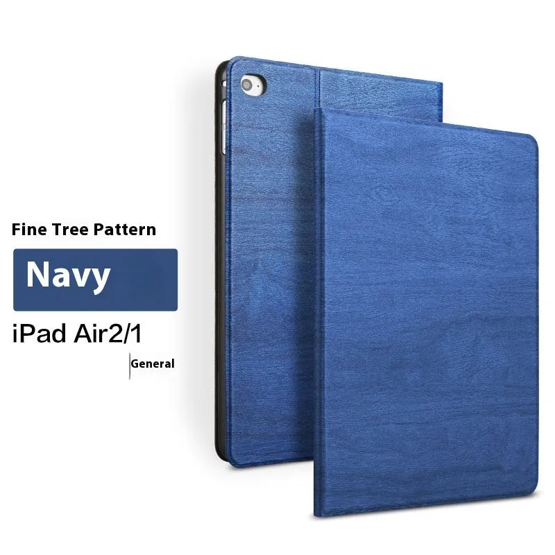 Universal imitation leather iPad protective cover with sleep bracket in sapphire blue and black colours