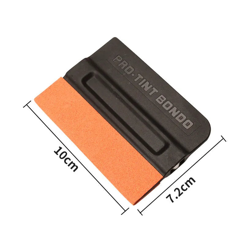 ABS plastic film scraper tool for car vinyl wrap removal with deerskin or wool head options.