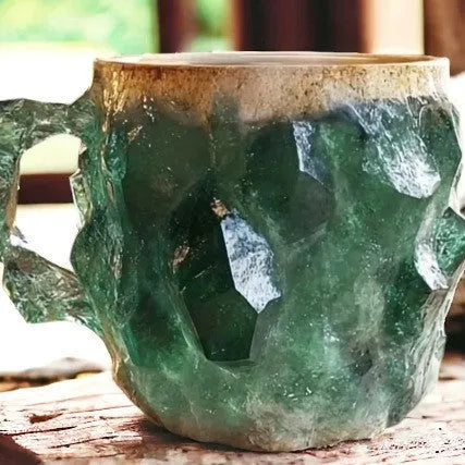 400ml mineral crystal resin coffee mug with handle in various colour options