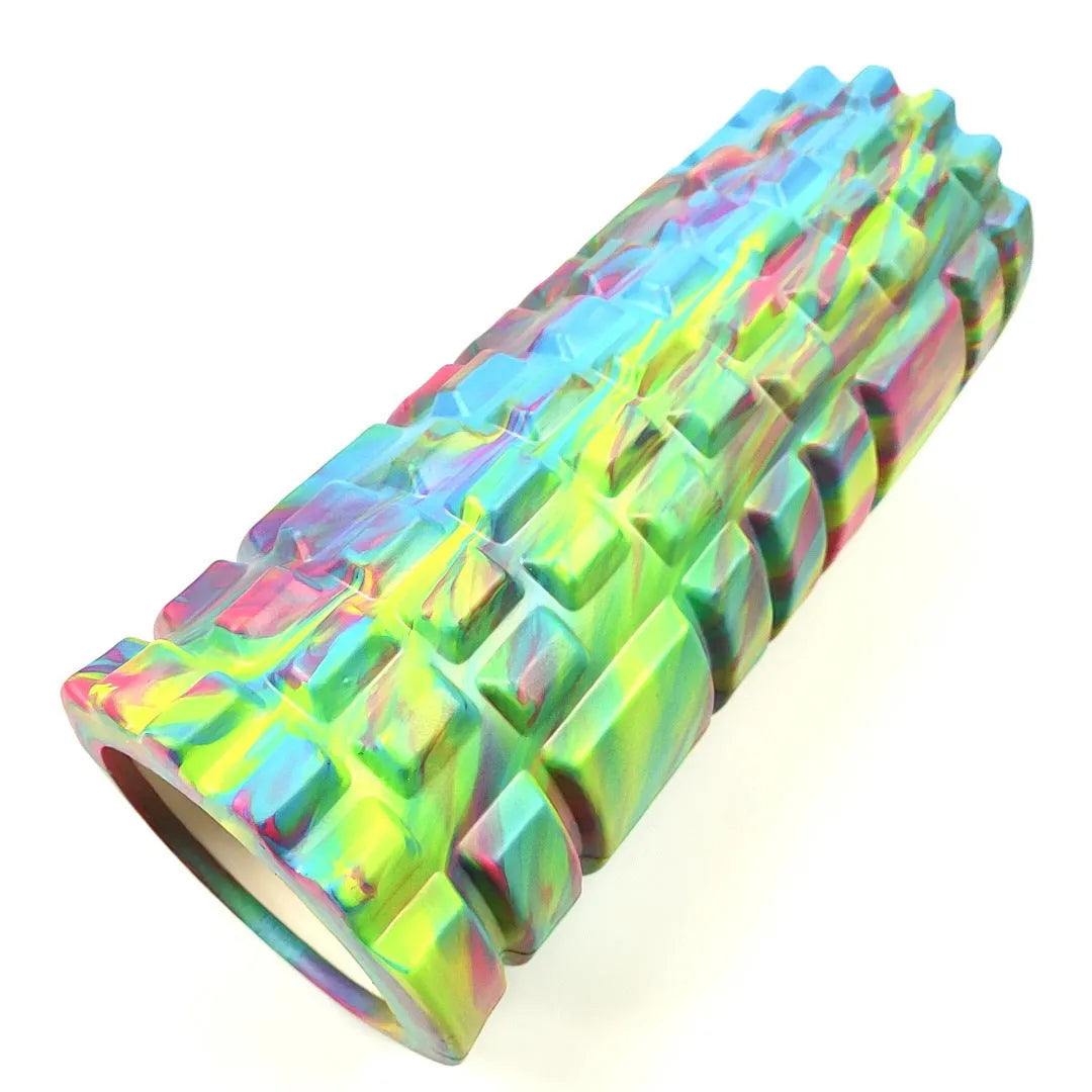 33cm camouflage EVA foam roller in six colour options for fitness and massage