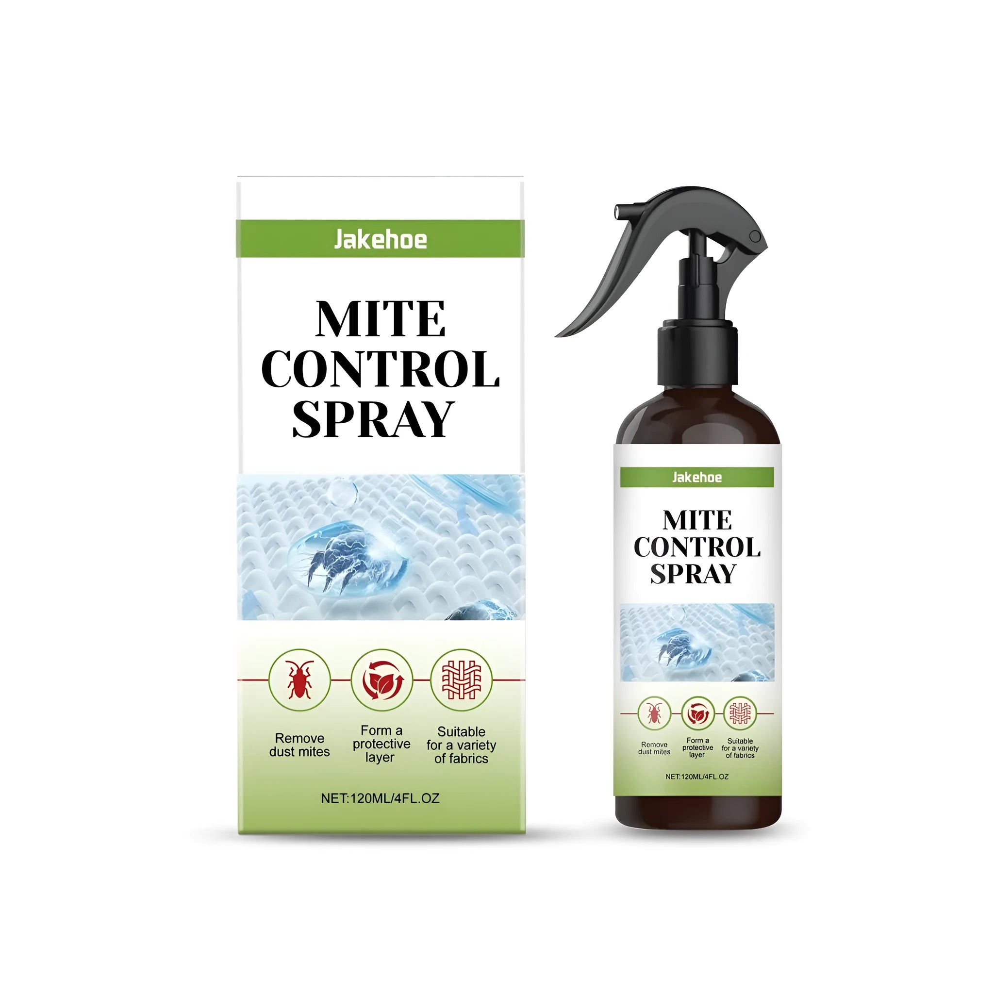 120ml bottle of mite control spray for mattresses and fabrics