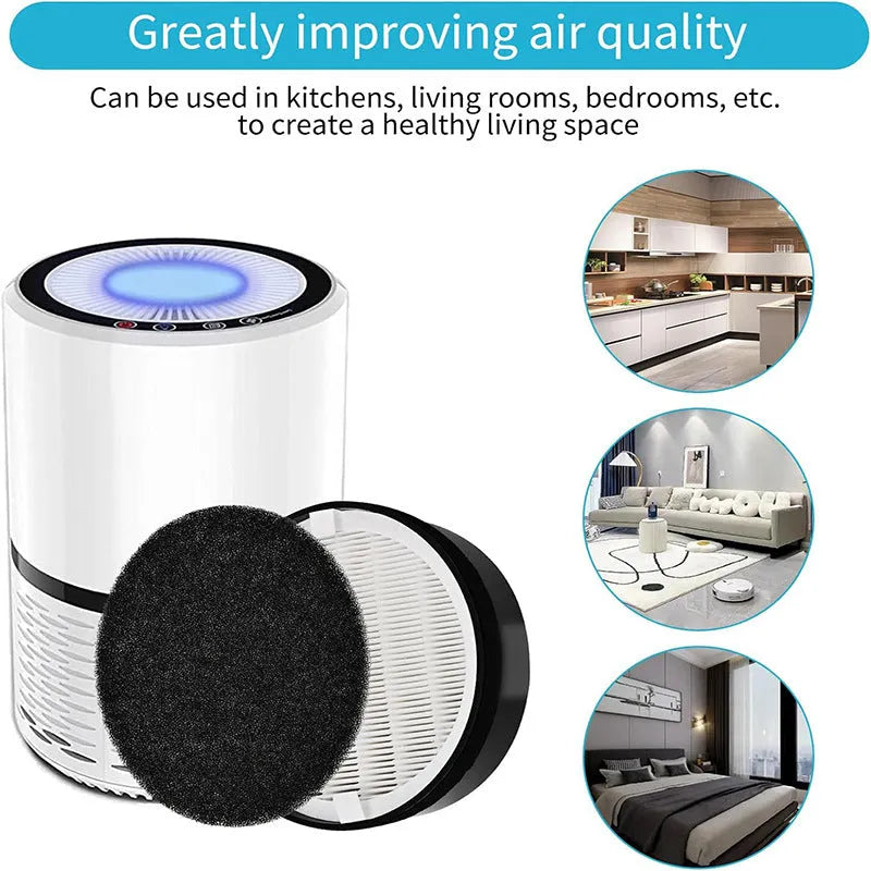 Levoit LV-H132 air purifier replacement pre-filter measuring 19cm square with filter screen and cotton.