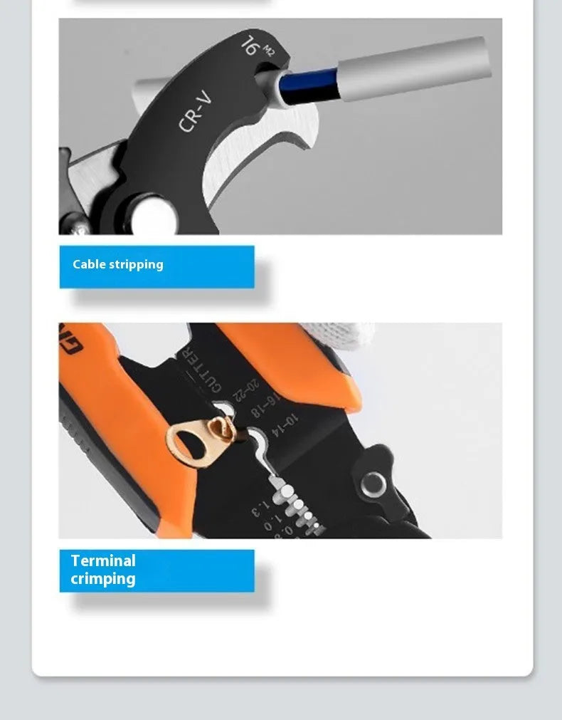 Fully automatic wire stripping pliers tool with box-mounted design