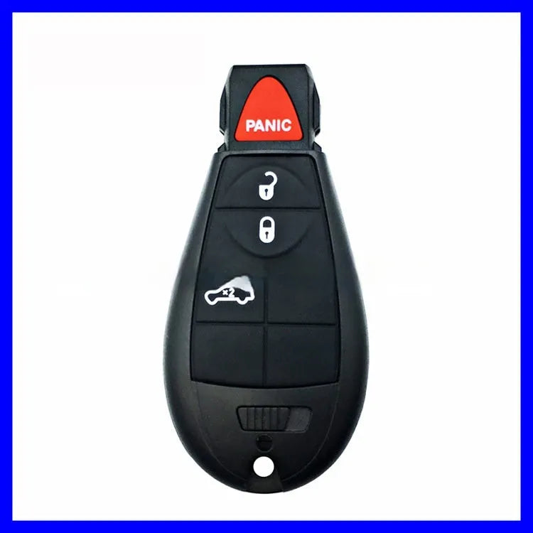 White nylon and ABS brass car key shell for Dodge vehicles, shown next to a scale indicating 85mm length.