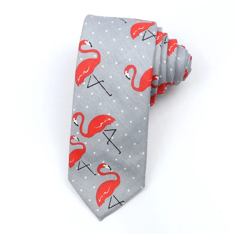 Korean style narrow men's cotton bow tie with a printed cartoon pattern, shown in colour GH21-01.