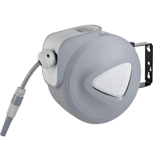 Automatic retractable hose reel with 10 metre PVC water pipe for car washing and gardening