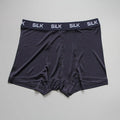 Men's silk loose shorts in navy blue colour with mid waist design