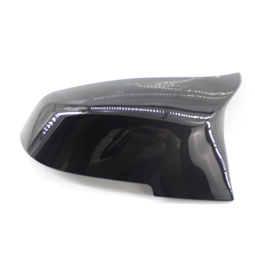 Modified horn rearview mirror shell in paint bright black for BMW 3 Series 4 Series