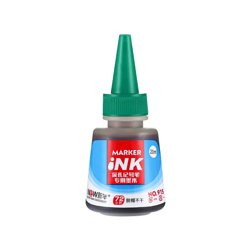 Oil marker pen for woodworking with quick-dry waterproof ink in black, red, blue, and green colours.