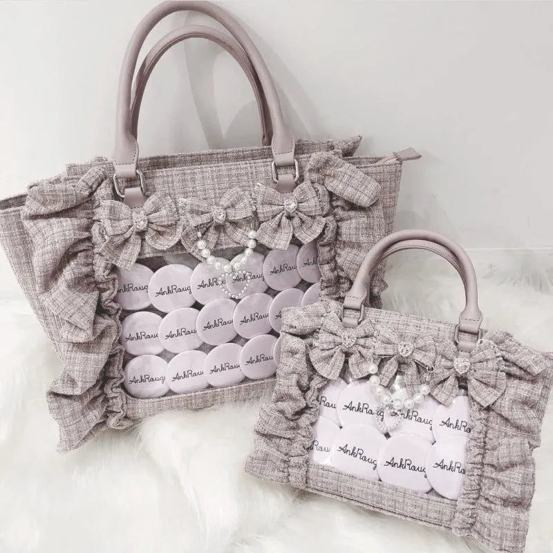 Badge Bar Zha handheld diagonal cross bag for women small size 32cm upper length polyester lining