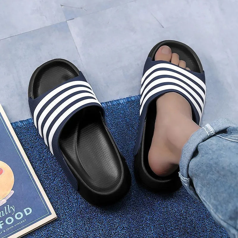 Unisex PVC slippers with EVA sole in casual style showing colour options and simple construction