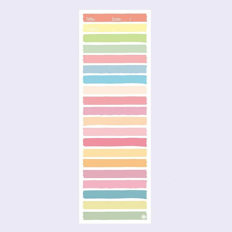 Simple Ins Wind super long clause colour student notepad with cartoon cover and plastic storage box