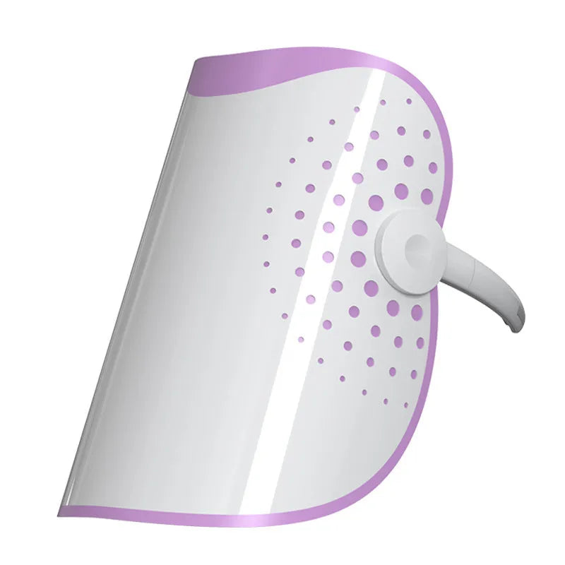 White and purple photon IPL beauty mask device with plug-in power cord