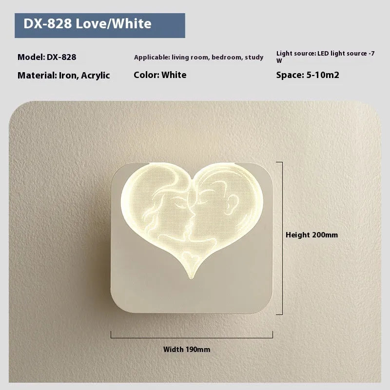 Modern cream style LED wall lamp with acrylic shade in tricolour lighting options